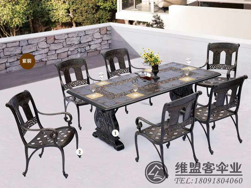 花园家具五件套  庭院桌椅2