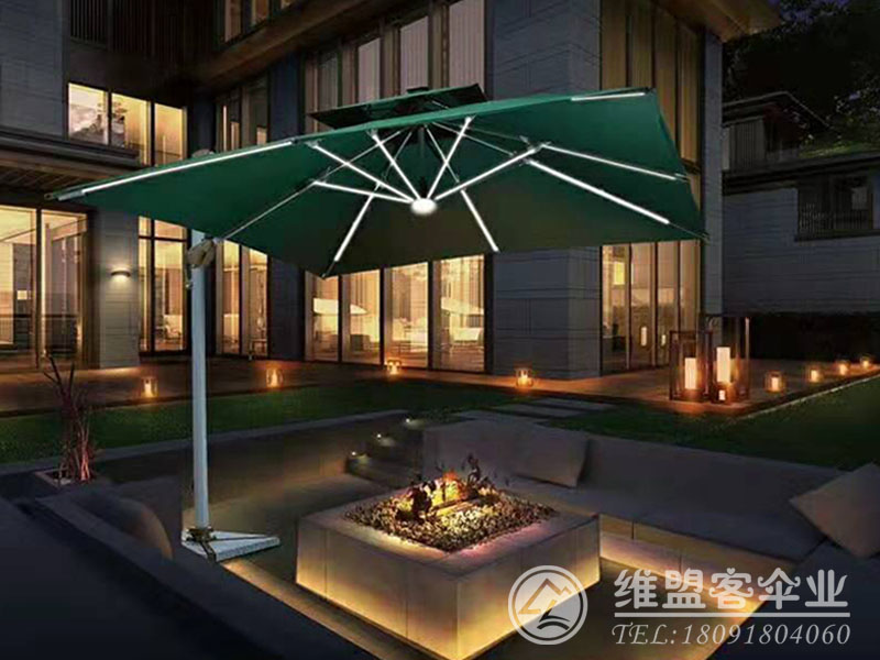 户外灯条伞   太阳能伞  太阳伞2