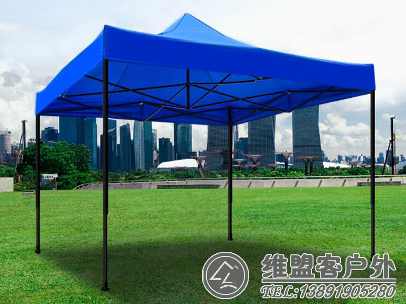 蓝色折叠帐篷  户外伞2
