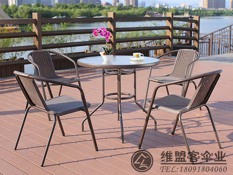 铁艺圆桌  一桌四椅 户外家具2