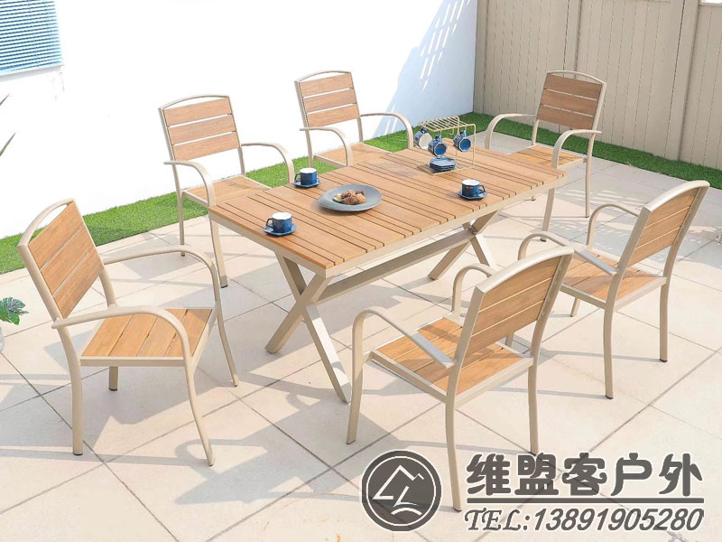 柚木色户外桌椅 户外家具2