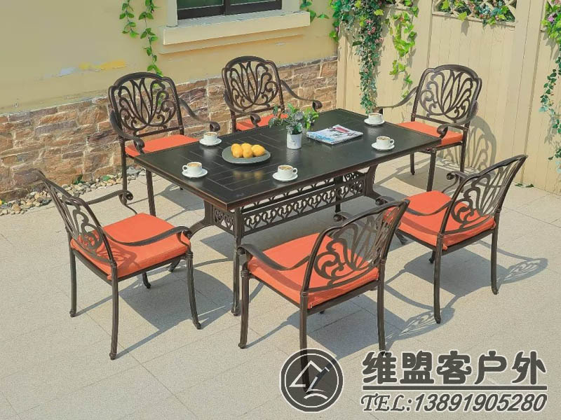 户外休闲家具 铸铝桌椅2