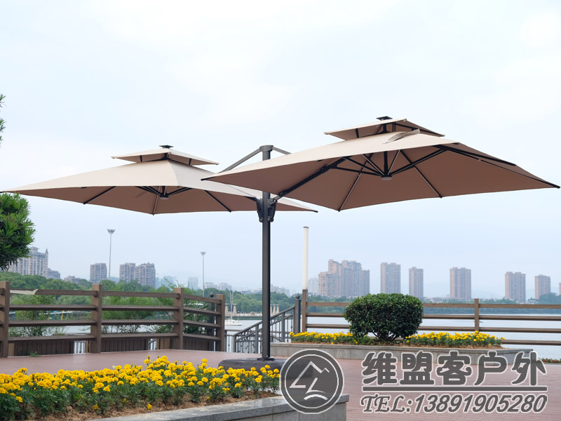 双开户外伞 户外家具 遮阳伞2